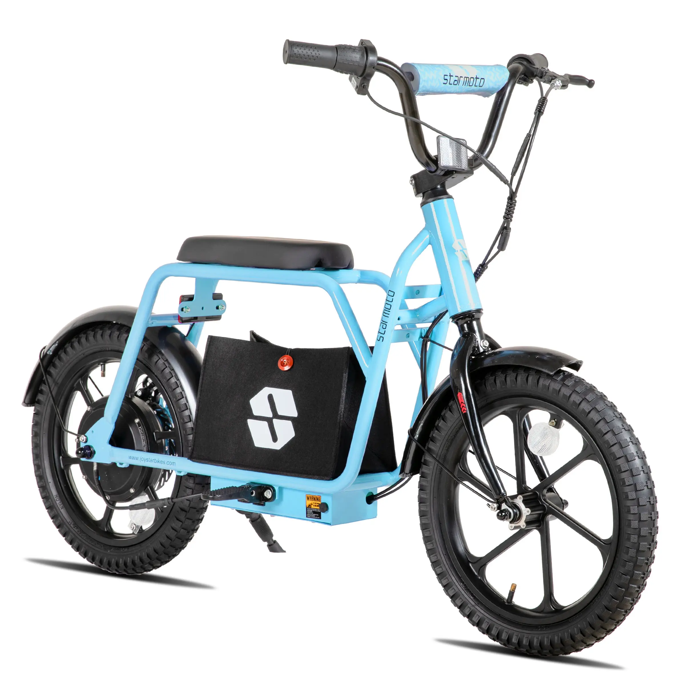 JOYSTAR Starmoto 16 Inch Foldable Electric Bike for Kids Ages 6-12, 250W Motor, 15.5Mph Speed, 15 Mi Range, Under-Seat Bag, UL2272 Certified, 90% Pre-Assembled Green Foldable Ebike for Sports & Outdoor Fitness, Ebikes, 15.5 Mph, Compact, 24 Months, Kickst