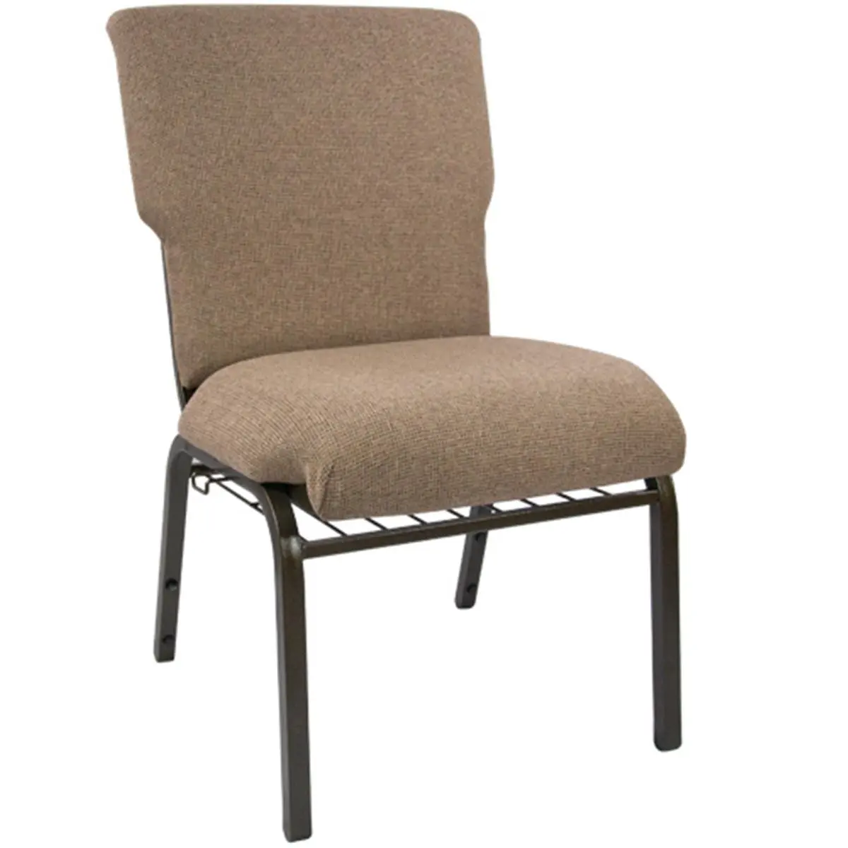 Flash Furniture EPCHT-105 21 in. Durable Contemporary Square Padded Church Chair, Tan, 23 lbs - Ideal for Church, Hotel Lobby, Banquet Halls, Fellowship Hall, Mixed Discount Eligible Indoor Event Seating, Conference Facility