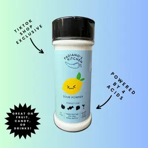 Padiano's Kitchen- Sour Powder - Sugar and Sour Mix - Dye Free - 5oz - perfect for fruit, candy, drinks (Level 1)