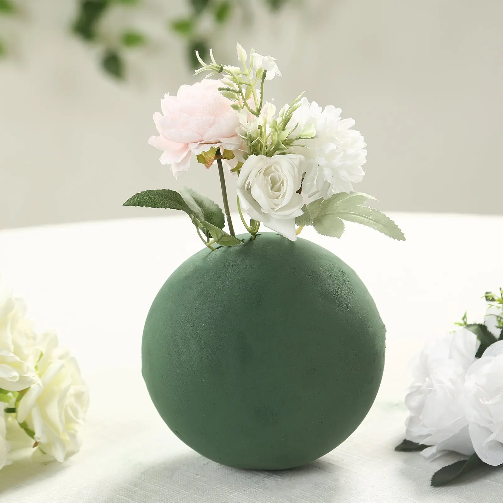 3-Pack 6" Smooth Craft Foam Balls for DIY Flower Decor, Holding Silk Flower Stems & Heavy-Stemmed Naturals (Home, Festive, Wedding Supplies)