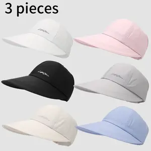 3-Pack UPF Sun Protection Baseball Hat for Men and Women - Lightweight, UV Protection, Adjustable Velcro Closure, Wide Brim Outdoor Sports Hat, All-Season Elastic Design