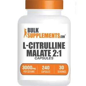 BulkSupplements - L-Citrulline DL-Malate 2:1 Capsules - Energy Boost - Muscle Recovery - 240 Capsules - 3000mg per Serving