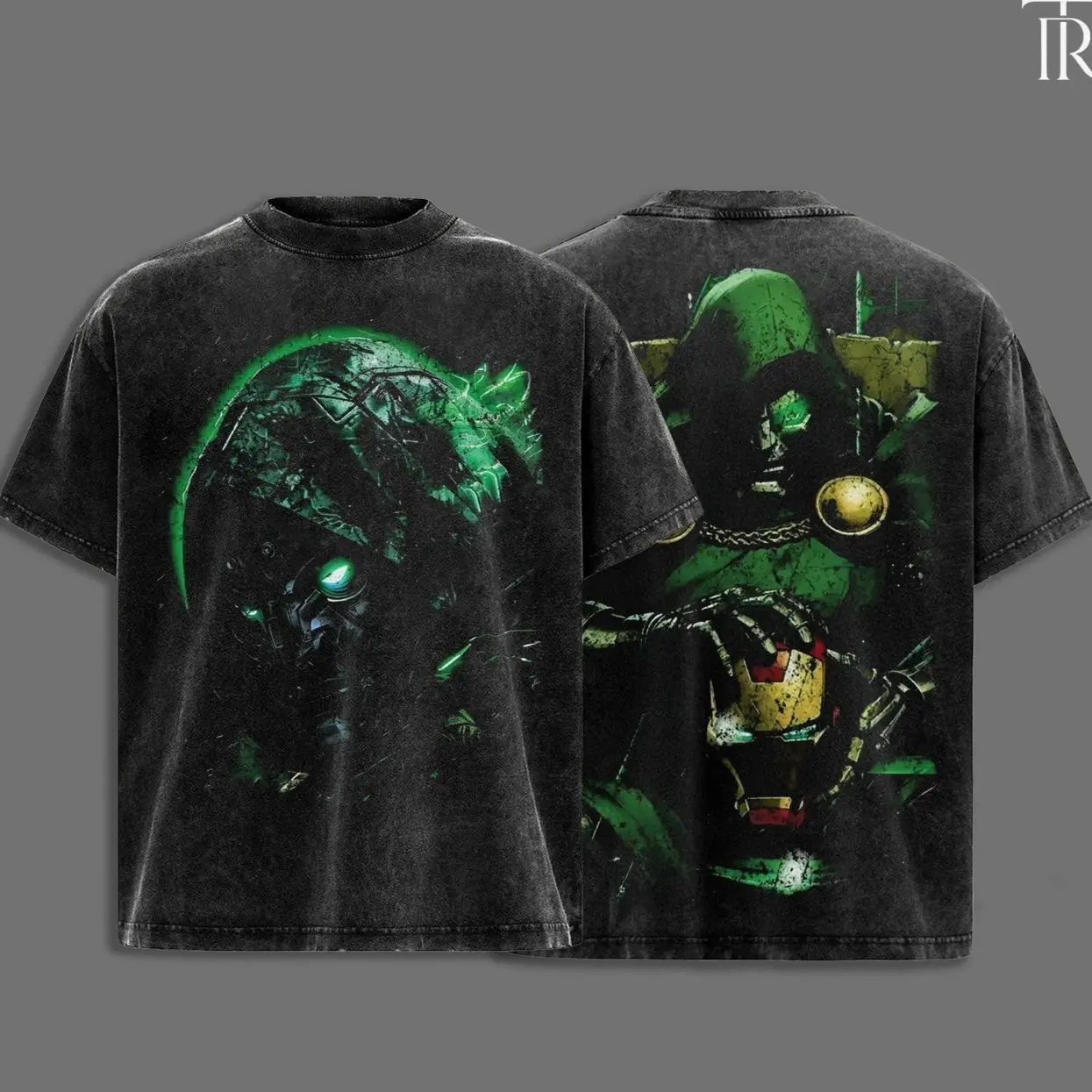 DR. DOOM BIG FACE Premium Acid Washed Hoodie T-Shirt, En Sabah Nur Hoodie Shirt, Character Comics Fans Shirt, Superhero Washed Shirt, Comic Book Fans T-Shirt, Superhero Graphic Tee Cotton YDS