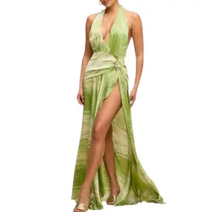 Lime Crush Halter Maxi Dress