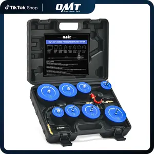 Orion Motor Tech Turbo System Leakage Tester Kit,10pc Blue/Black Turbo Boost Leak Tester Set with 4 Pairs of Stepped Adapters 1-3/8" to 3-1/2", Turbo Pressure Leakage Tester for Cooling Emissions Exhaust Pipes Automotive Maintenance Manifold Gauge Kit