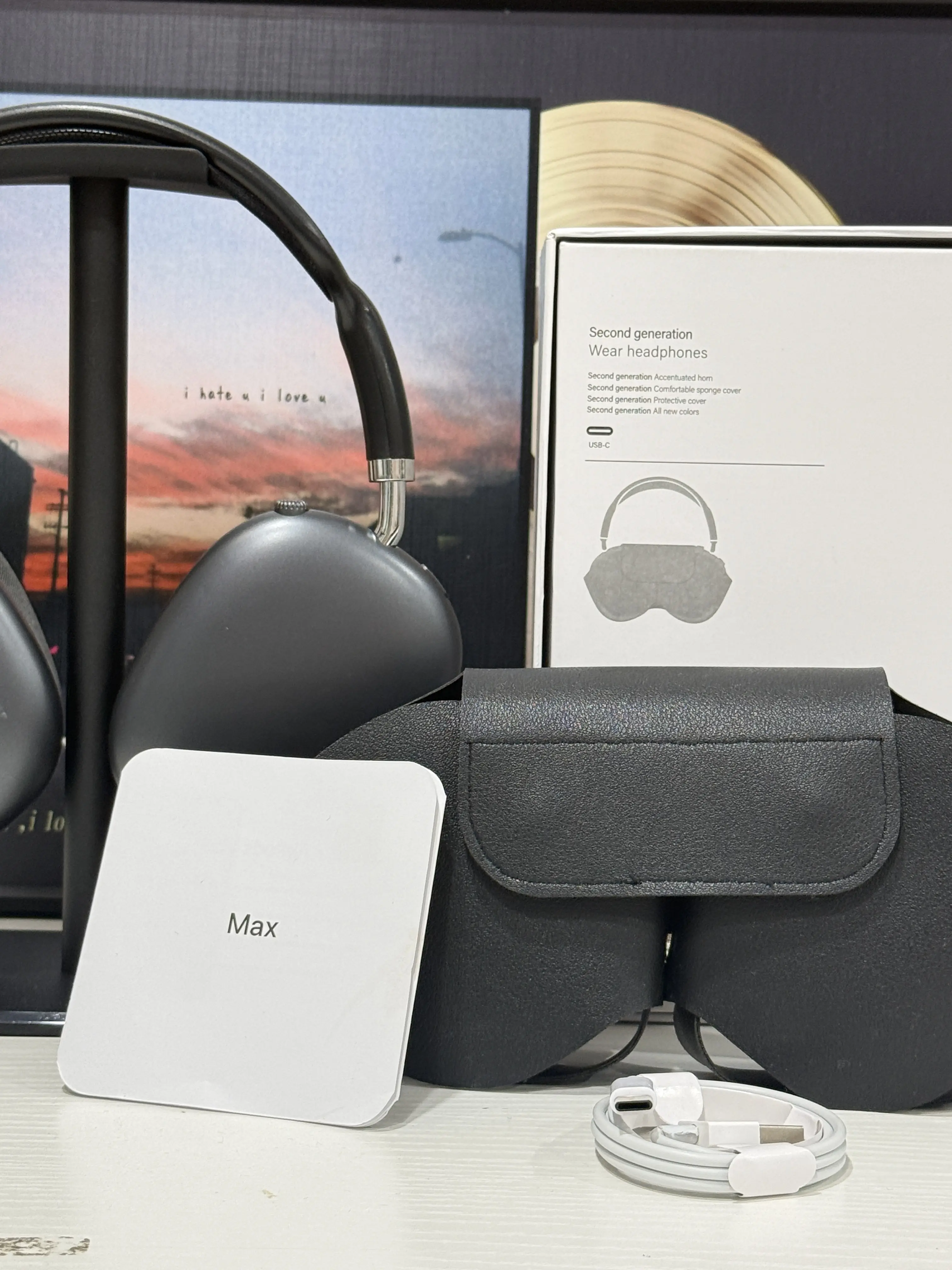 MAXPRO5 High Fidelity Wireless Over-Ear Bluetooth Headphones Magnetic Detachable Earcups Ultra Long Standby Battery Comfort Over Ear Fit Crisp Stereo Sound Full Package Protective Storage Pouch Fast Charge Type-C Cable Budget Friendly Daily Headset