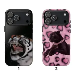 Luxury Wild Animal Phone Case Set for iPhone 11–17 Pro Max, Leopard & Panther Glam Design, Matching Couple Phone Covers, Trendy Gift for Couples, Case For Iphone 11 12 13 14 15 16 17pro max