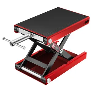 VIVOHOME Motorcycle Lift Scissor Jack Steel Wide Deck Hoist Crank Center Stand 1100 LBS Capacity for Motorcycles, ATVs, Dirt Bikes