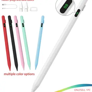 Active Capacitive Pen for iPad 2018-2026, Multi-Color Anti-Palm Touch Screen Stylus, Magnetic Attachment, USB, Ideal Gift for Boys Girls, Digital Pen