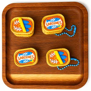 Satisfying Mini Sardines Pocket Keychain Fidget Clicker