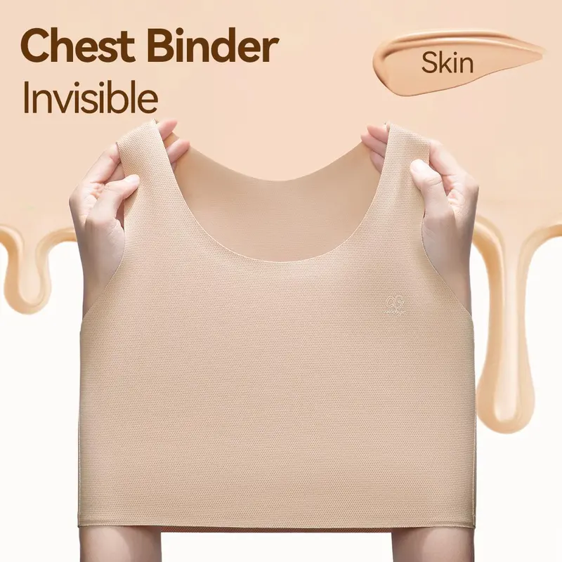 No Trace Sport Pullover Traceless Pullover Chest Binder No Metal No Hook Seamless Chest Binder Tomboy Breathable Sports Bra Corsets SpringStatements Lightweight Compression Activewear Fitness Clothes