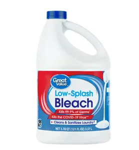 Great Value Low Splash Bleach Regular, 121 oz