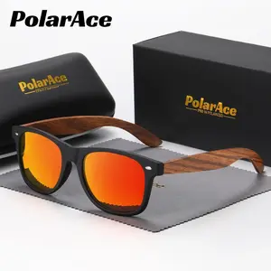 PolarAce men's and women's same fashion and environmental protection bamboo wood glasses outdoor travel wooden polarized sunglasses glasses