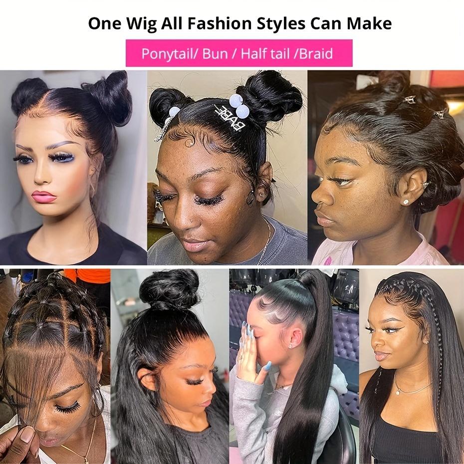 360 Full Lace Wig Human Hair Straight Full Lace Frontal Wigs 360 Straight Human Hair full lace wigs 180% HD 360 Lace Wig Straight Hair Wigs Human Hair Preplucked With Baby Hair