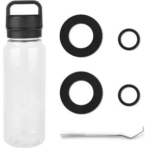4PCS Gasket Replacement for YETI Yonder 20/25/34/50 oz Water Bottle, Silicone Sealing Ring Gaskets Seal Parts Leak-Proof Tumbler Lid O Ring Replacement BPA Free Drinkware Mug