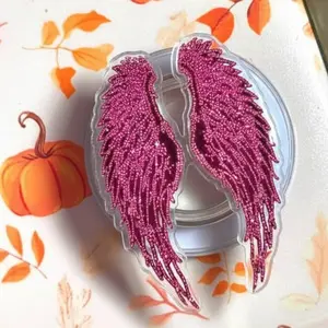 Sparkly Pink Angel Wings Magsafe Phone Grip - Magnetic Pop Socket & Kickstand - Y2K Cute Accessory