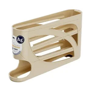 4-Tier Automatic Rolling Egg Dispenser – Holds 28 Eggs, Space-Saving Storage Rack for Refrigerator, Counter or Cabinet, Durable Plastic Egg Holder Tray baskets