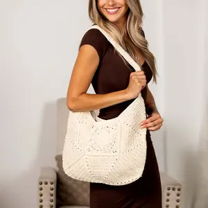 Raquel Crochet Hobo Shoulder Bag