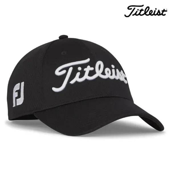 TL Tour Performance Golf Hat – Black/White Men’s Golf Cap, Lightweight Athletic Hat for Golf & Outdoor Sports