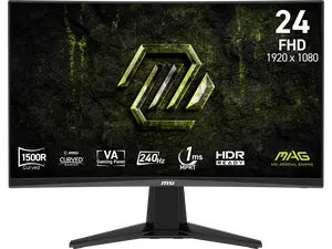MSI 24 inch Full HD 240Hz  FHD Adaptive Sync Curved Gaming Computer Monitor MAG 245C X24