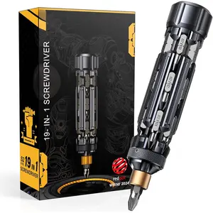 19 in 1 Multibit  Set EDC Multi  Tool All in One, Tool Gifts for Men Dad Him, Father's Day Gifts,  Screw Driver with Torx Phillips Hex, Pocket Repair Kit for