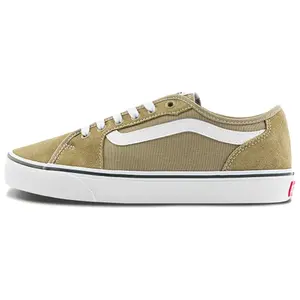 Vans Filmore Decon Low-Top Casual Sneakers for Men – Fabric and Leather, Comfortable Green Shoes Verifiable, with credentials and supporting global authentication