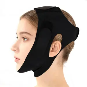 Chin Strap for Sleeping,Adjustable Chin Strap,Jaw Strap,Jawline Shaper,V Line Lifting Mask,Chin Reducer,Black