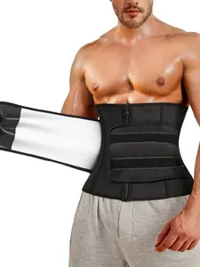 1 Count Of Men's Hot Sweat Abdominal Sauna Shaping Belt, Casual Fitness Exercise Promotes Perspiration and Slimming, Sauna Waist Trainer, Workout Waist Cincher