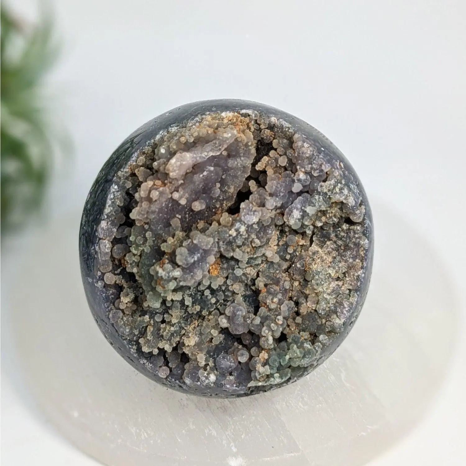 Grape Agate 2.5 in Sphere Purple Geode Indonesia