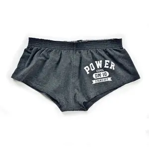 Men’s Low‑Rise POWER Shorts – Soft Cotton Letter‑Print Gym‑Style Boxer Shorts