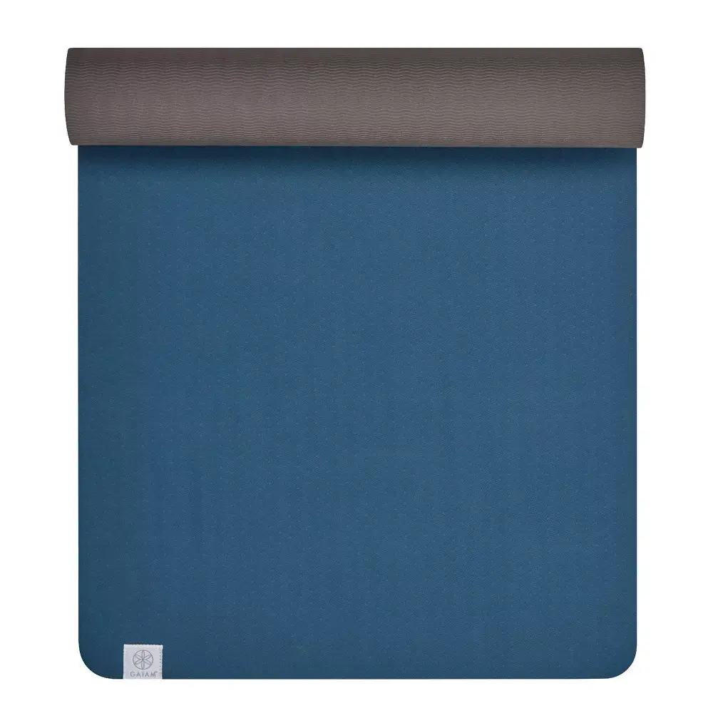 Gaiam Studio Flow Yoga Mat, 6mm Durable and Reversible Eco-Friendly TPE with Superior Cushion Support and High Tack Grip