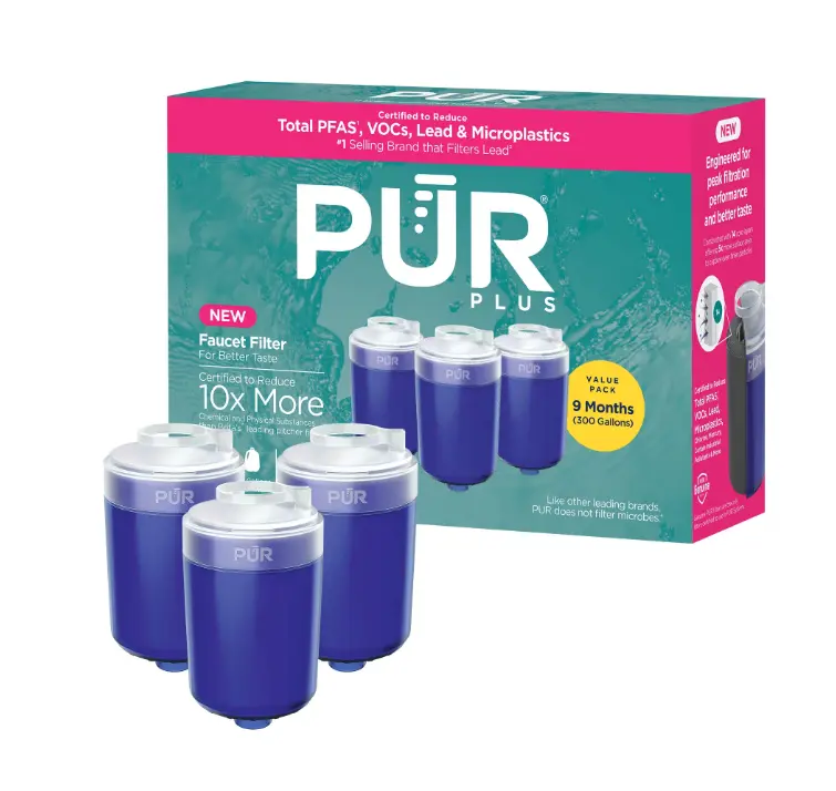 PUR PLUS Faucet Mount Water Replacement Filter Cartridge, RF99993, 3 Pack
