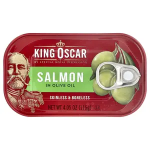 King Oscar Skinless & Boneless Salmon in Olive Oil, 4.05 oz (115 g)