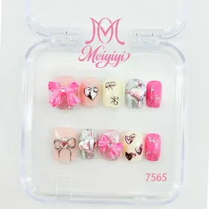 .DP.7565.Sweet pink short wearable nails