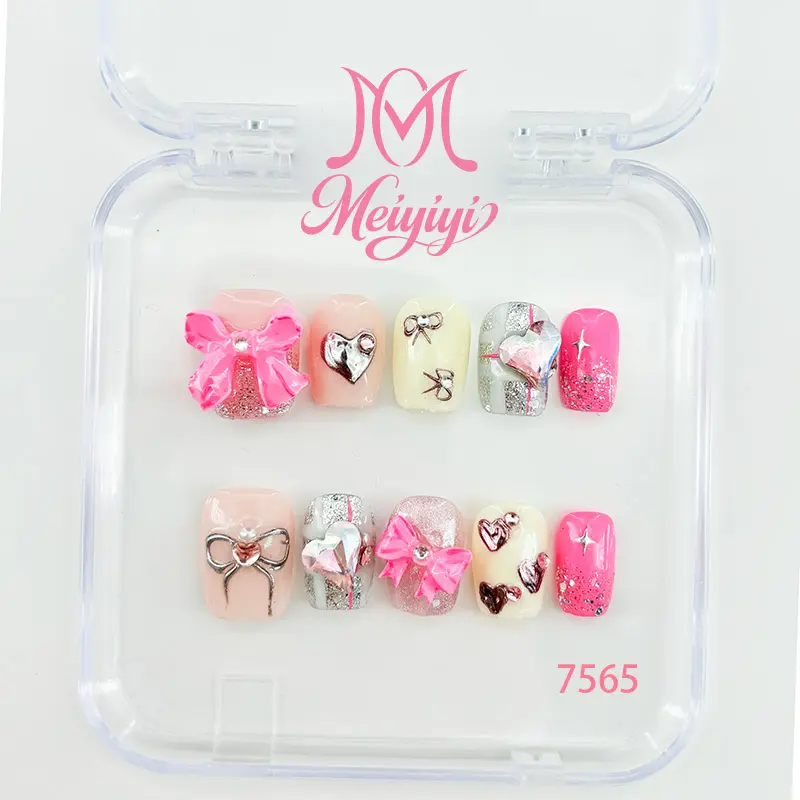 .DP.7565.Sweet pink short wearable nails