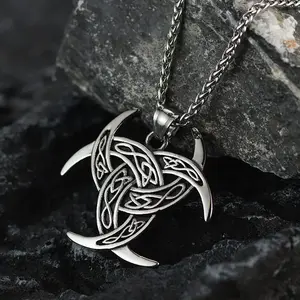 Viking Triangle Odin Necklace Stainless Steel