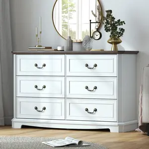 Farmhouse 6-7 Drawer Dresser for Bedroom,Wooden Dresser with Vintage Design,Hallway Farmhouse 6-7 Drawer Dresser for Bedroom,Wooden Dresser with Vintage Design,Hallway