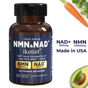 IKOTIET Men's Wellness Multivitamin Vegan Capsules (NMN + NAD+ + NR + Vitamin A) – Daily Wellness Supplement Designed for Sedentary Office Workers; Supports Overall Wellness, Visual Comfort, and Skin Nourishment [180 Capsules]