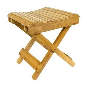 Sorbus Bamboo Folding Step Stool Bench