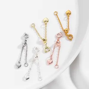 Gold-plated Extension Chain Color-retaining Handmade DIY Bracelet and Necklace Clasp Chain Extension for Jewelry Making