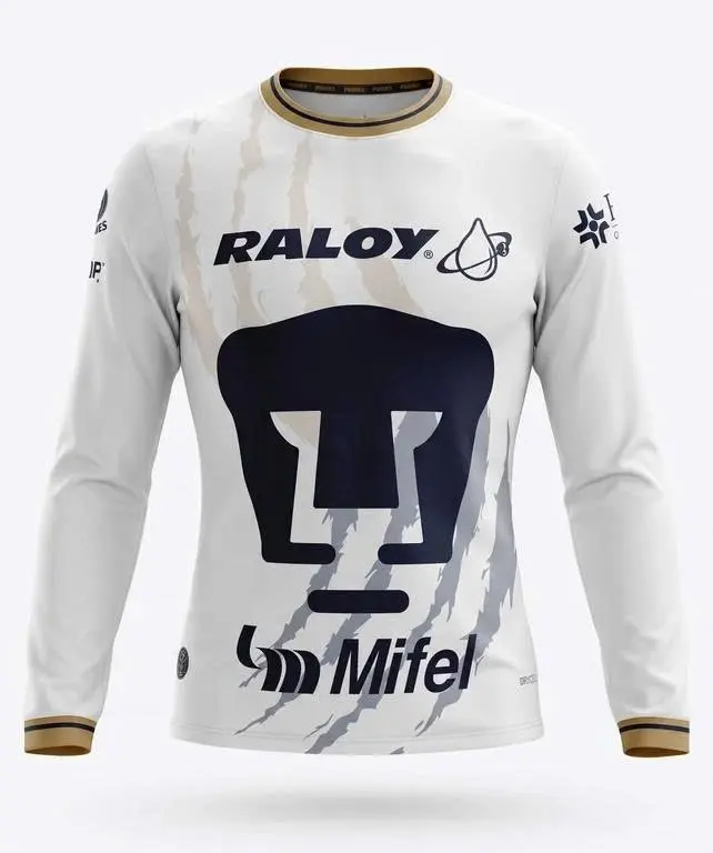 Pumas 26/27 long-sleeve away fan jersey with full logos