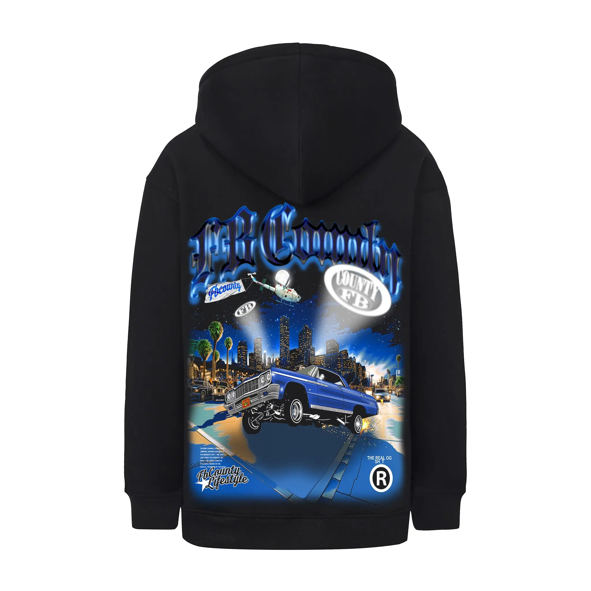 FB County Heavyweight Oversized Graphic Pullover Hoodies