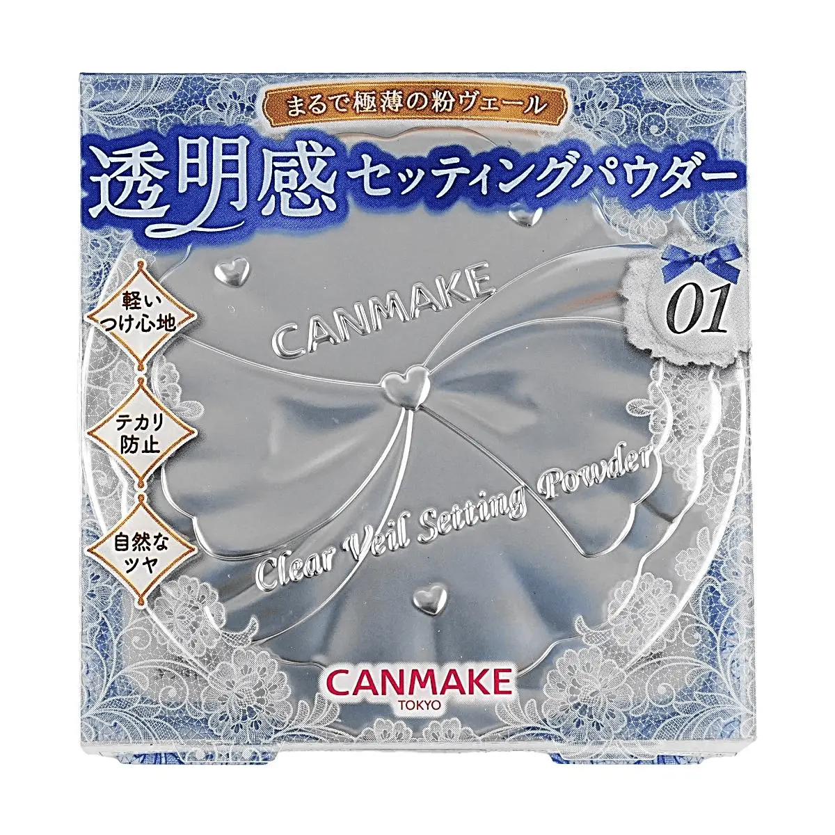 CANMAKE Tokyo Clear Veil Setting Powder 01 Mystic Clear - Japan Translucent Loose Face Powder for Flawless Matte Finish, Oil Control, Long-Lasting Makeup