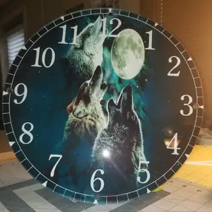 12inch round glass clocks