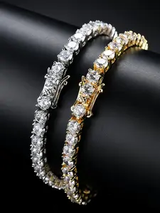 Tennis Chain 3mm 4mm 5mm Five-Star Zircon Necklace Tennis Chain Bracelet Hip Hop Jewelry Exquisite Bracelet