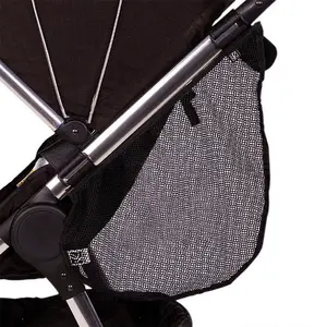Baby Stroller Rear Mesh Storage Bag, Portable Organizer for Bottles, Snacks, Toys, Diaper, Essential Travel Accessory for Parents