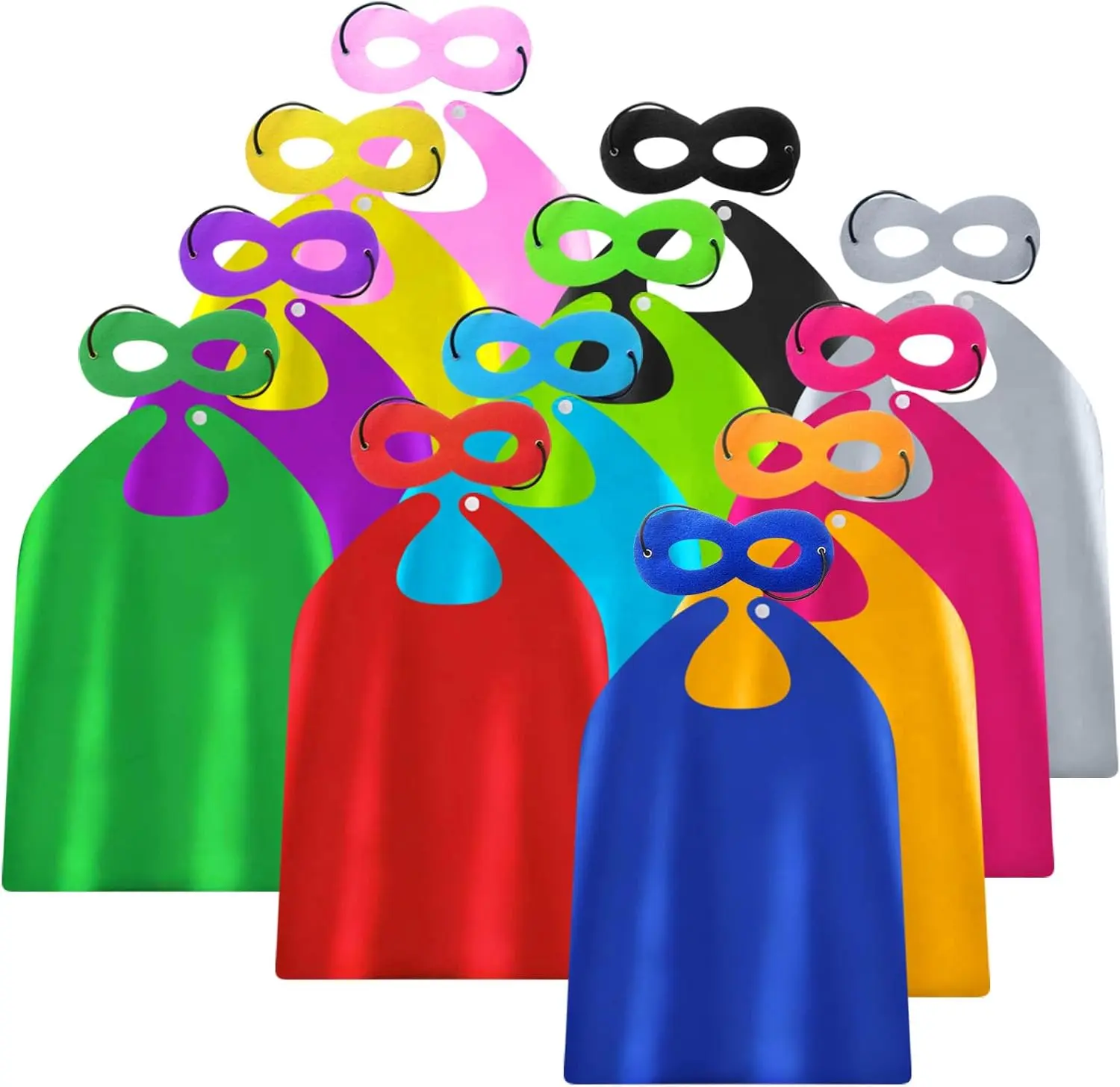 Kids Superhero Capes and Masks 12 Sets - Birthday Party Super Hero Capes for ChildrenGift.