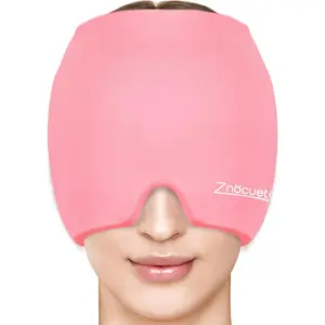 Migraine Relief Ice Cap – Cooling Gel Headache Hat, Hot & Cold Compress Beanie for Sinus, Stress & Head Pain (Women & Men) Therapy