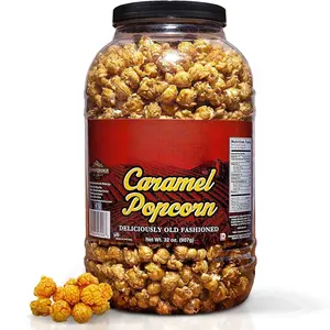 Stonehedge Farms Caramel Flavored Popcorn | 32 oz Large Tub | Perfect for Holidays and Christmas | Bulk Gourmet Popped Sweet Snacks | Made in the USA