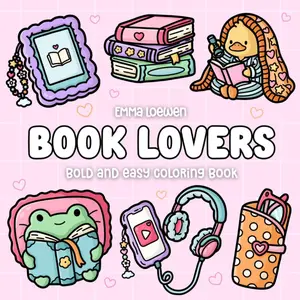 Book Lovers: Bold and Easy Coloring Book for Cozy Reading Girlies